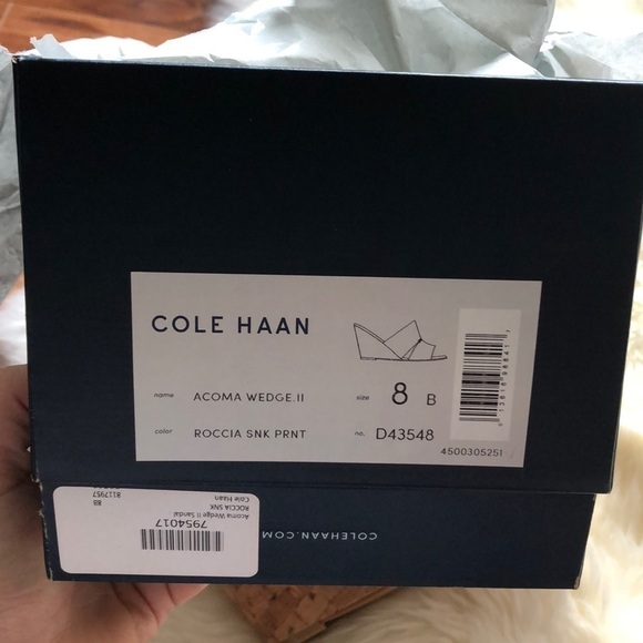 Cole Haan Acoma Wedge II Roccia Snake Print Sandal - Picture 9 of 9